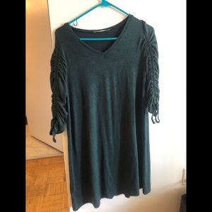 Cute Pine Green LOFT Sweater Dress w/Long Sleeves